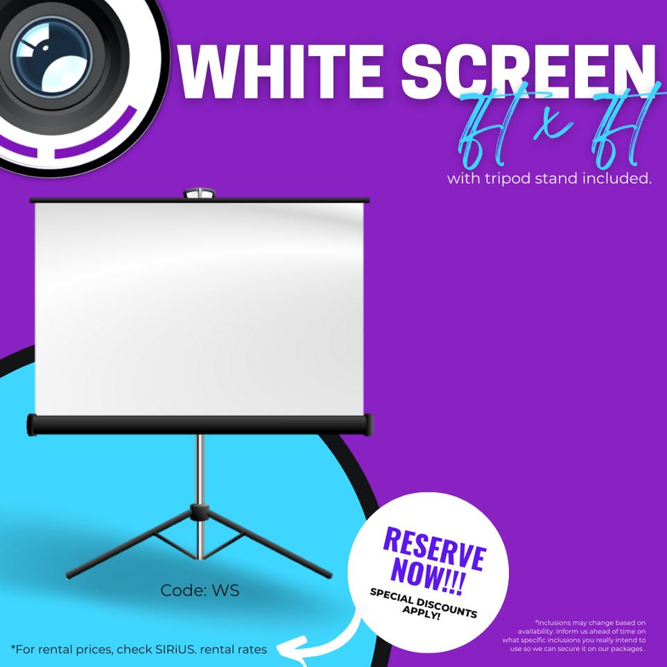 white screen for rent near me
