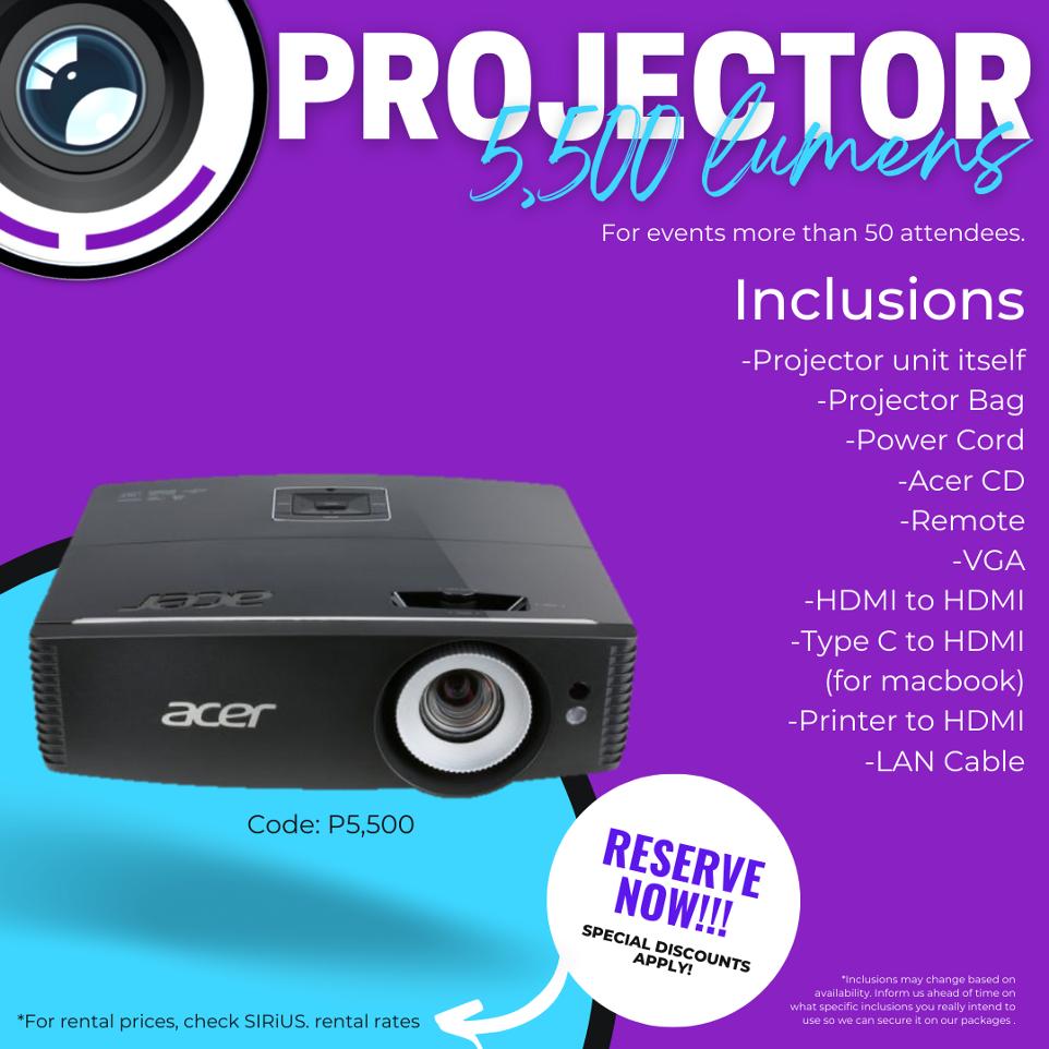 Projector for Rent projector for rent near me 5,500 lumens