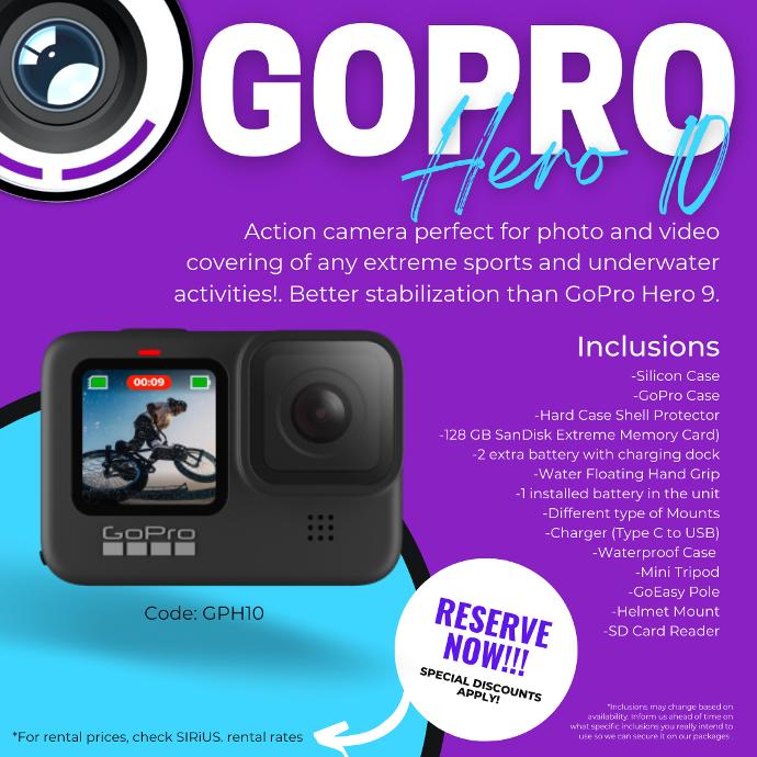 GoPro 10 gopro 10 for rent near me
